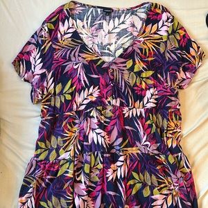 Torrid Purple floral blouse